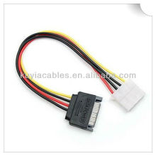 15 Pin SATA Male to 4 Pin Female Power Cable